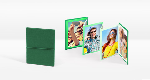 Foto-Leporello mit Lieblingsfoto und farbigem Einband