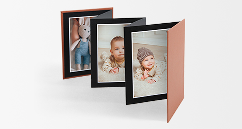 Foto-Leporello mit Lieblingsfoto und Kunstledereinband